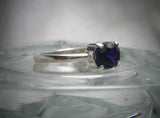 1.25ct Oval Cut Purple Amethyst East West Solitaire Ring 14k White Gold Finish