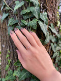 0.5ct Engagement Ring Round Cut Diamond 5 Stone Minimalist 14k Yellow Gold Over