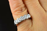 3Ct Round Cut Diamond Unique Knuckle Engagement Ring 14K White Gold Finish