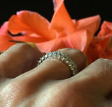 2ct Emerald Cut Diamond Eternity Stylish Wedding Ring Band 14k White Gold Finish