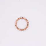 0.5ct Round Cut Simulated Pink Ruby Eternity Wedding Band 14k Yellow Gold Plated