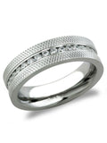 3Ct Round Cut Diamond Single Row Textured Eternity Band 14K White Gold Finish
