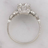 3Ct Round Cut VVS1 Diamond Vintage Antique Engagement Ring 14K White Gold Finish