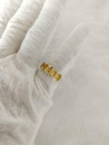 2.5ct Wedding Ring Band Oval Cut Yellow Citrine Five Stone 14k White Gold Finish
