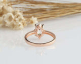 2ct Emerald Cut Diamond Engagement Ring Milgrain Filigree 14k Rose Gold Finish