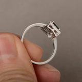 1.8ct Princess Cut Diamond Engagement Ring 14k White Gold Finish Halo Solitaire