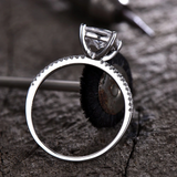 1.2ct Princess Diamond Engagement Ring Solitaire With Accents 14k WhiteGold Over