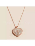 1.2ct Round Cut Moissanite Cluster Love Pendant 14k Rose Gold Plated NO CHAIN