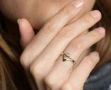 0.8ct Pear Cut VVS1D Diamond Wedding Band 14k Yellow Gold Finish Curved V Shaped