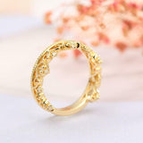 Milgrain Princess Crown Engagement Ring 0.2ct Round Diamond 14k Yellow Gold Over