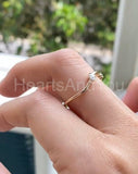 0.1ct Round Cut Moissanite Curved Women Wedding Band 14k Yellow Gold Plated