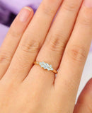 1.5ct Round Cut VVS1D Diamond Engagement Ring Cluster Women 14k Yellow Gold Over