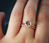 2ct Round Cut Simulated Morganite Solitaire Milgrain Band 14k Rose Gold Plated