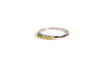 0.3ct Wedding Ring Band Round Cut Yellow Sapphire Minimalist 14k White Gold Over