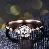 1.2ct Round Cut VVS1D Diamond Engagement Ring Promise Women 14k Rose Gold Finish