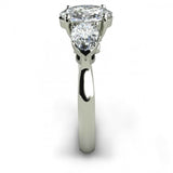 2.5ct Oval Cut VVS1D Diamond Pear Accent Engagement Ring 14k White Gold Finish
