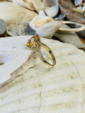 2ct Engagement Ring Cushion Cut Citrine Braided Solitaire 14k Yellow Gold Finish