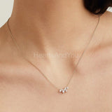 1ct Marquise Simulated Diamond Stylish Pendant with Chain 14k Yellow Gold Plated