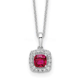 1ct Cushion Simulated Blue Sapphire Halo Pendant 14k White Gold Plated NO CHAIN