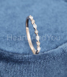 0.3ct Marquise Simulated Diamond Half Eternity Wed Band 14k Yellow Gold Plated