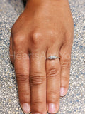 0.2ct Baguette Simulated Diamond Minimalist Trilogy Ring 14k White Gold Plated
