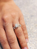 2.3ct Emerald Simulated Diamond Single Prong Accents Ring 14k White Gold Plated