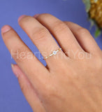 0.14ct Round Cut Moissanite Minimalist Engagement Ring 14k Yellow Gold Plated