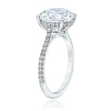 1.7ct Round Cut Diamond Engagement Ring 14k White Gold Finish Accents Solitaire