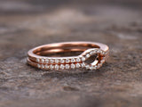 0.4Ct Round Cut 2pc Diamond Eternity Anniversary Band 14k Rose Gold Finish