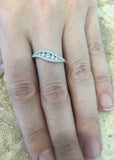2ct Round Cut Diamond Engagement Ring Split Band Statement 14k White Gold Finish