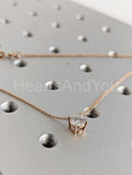 1ct Round Cut Moissanite Solitaire Pendant with Chain 14k Rose Gold Plated