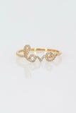 0.45ct Round Cut Diamond Engagement Ring Love Word Design 14k Yellow Gold Finish