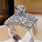 5ct Round Cut Diamond Engagement Ring 14k White Gold Over Fancy Women Bridal Set