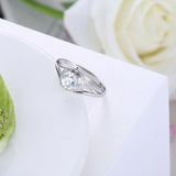 0.6ct Round Cut Diamond Engagement Ring 14k WhiteGold Finish Solitaire for Women