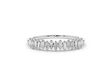 Half Eternity Wedding Band 1ct Baguette Cut VVS1D Diamond 10k Yellow Gold Finish