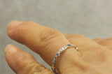 2Ct Round Cut Blue Tanzanite Diamond Petite Wedding Band 14K White Gold Finish