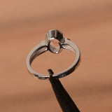 1ct Engagement Ring Oval Peach Morganite Bezel Set Trilogy 14k White Gold Finish