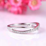 1.2ct Round Cut Diamond Infinity Style Engagement Ring Band 14k WhiteGold Finish