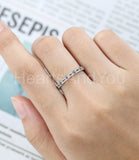 0.2ct Round Blk Simulated Diamond Anniversary Wedding Band 14k White Gold Plated