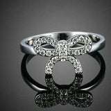 2.5ct Round Cut Diamond Engagement Ring 14k WhiteGold Over Knot Solitaire Design