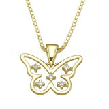 0.5ct Round Cut Moissanite Butterfly Pendant 14k Yellow Gold Plated NO CHAIN