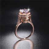 1.6ct Round Cut VVS1D Diamond Engagement Ring 14k Rose Gold Finish Unique Design