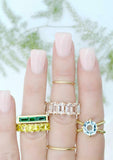 2ct Princess Cut Yellow Sapphire Wedding Band 14k Yellow Gold Over Half Eternity