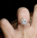 1.3ct Oval Cut Diamond Engagement Ring Milgrain Solitaire 14k Rose Gold Finish