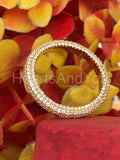 2.1ct Round Cut Moissanite Eternity Cluster Wedding Band 14k Yellow Gold Plated
