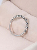 1ct Round Cut Blue Sapphire Milgrain Stackable Wedding Band 14k WhiteGold Finish