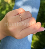 0.1ct Round Cut Moissanite Twig Vine Women Wedding Band 14k Rose Gold Plated