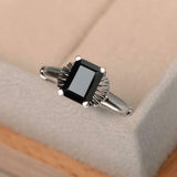 1.2ct Engagement Ring Emerald Cut Diamond Solitaire Floral 14k White Gold Finish