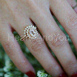 1ct Oval Cut Simulated Morganite Halo Engagement Ring 14k Yellow Gold Plated