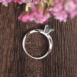 Infinity Twist Band Engagement Ring 1.5ct Oval Cut Diamond 14k White Gold Finish